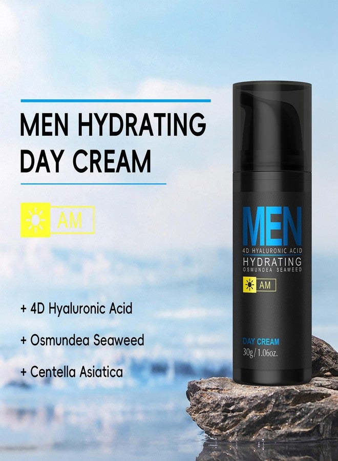 DLZZRS Men Hydrating Day Cream, Daily Moisturizer with 4D Hyaluronic Acid, Oil Control, Firm & Lift Hydrating Cream for Face & Body, Reduce Fine Lines, Strengthen Skin Barrier, 1.06 fl.oz. - Image 4